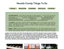 Tablet Screenshot of nevadacountythingstodo.com